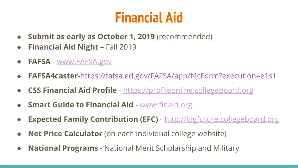 financial aid