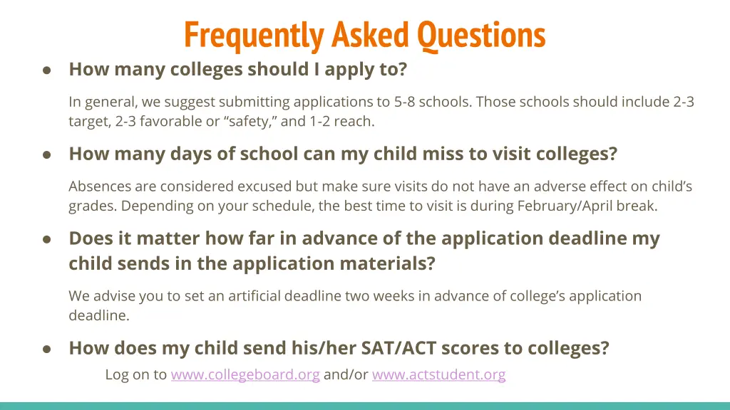 frequently asked questions how many colleges