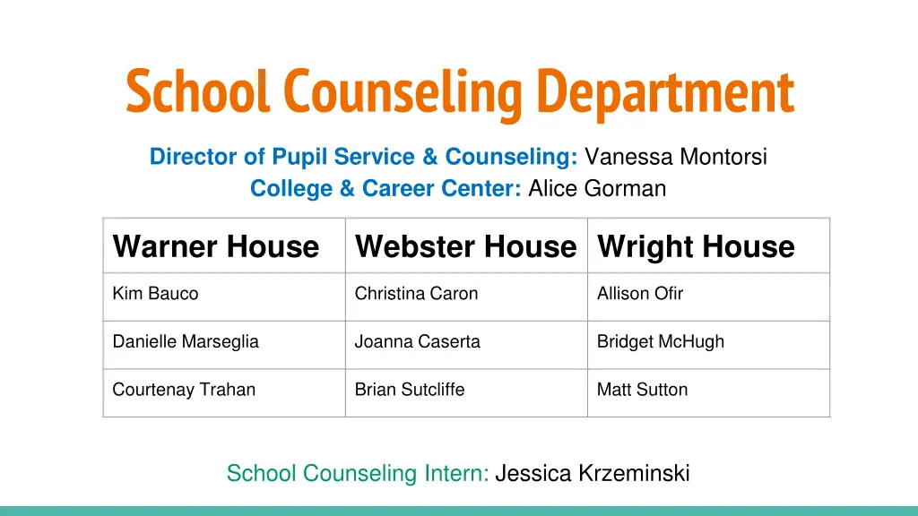 school counseling department