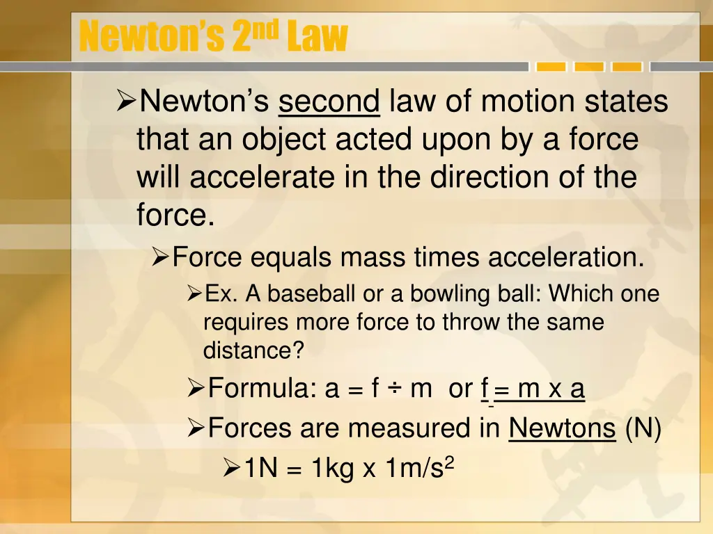 newton s 2 nd law