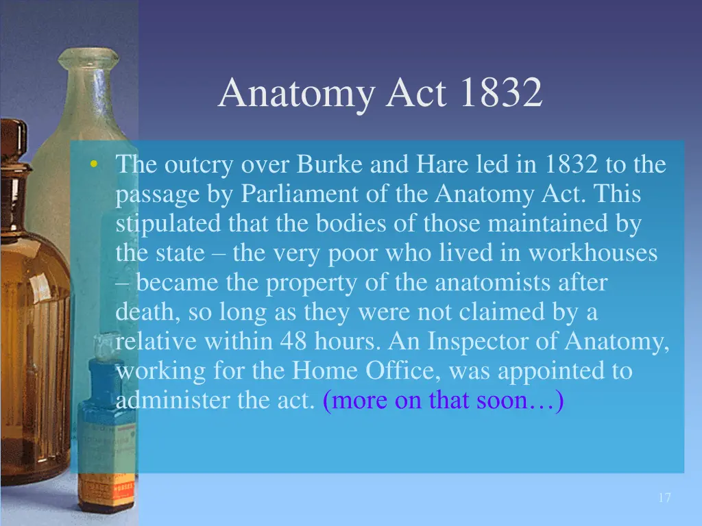 anatomy act 1832