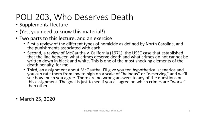 poli 203 who deserves death supplemental lecture