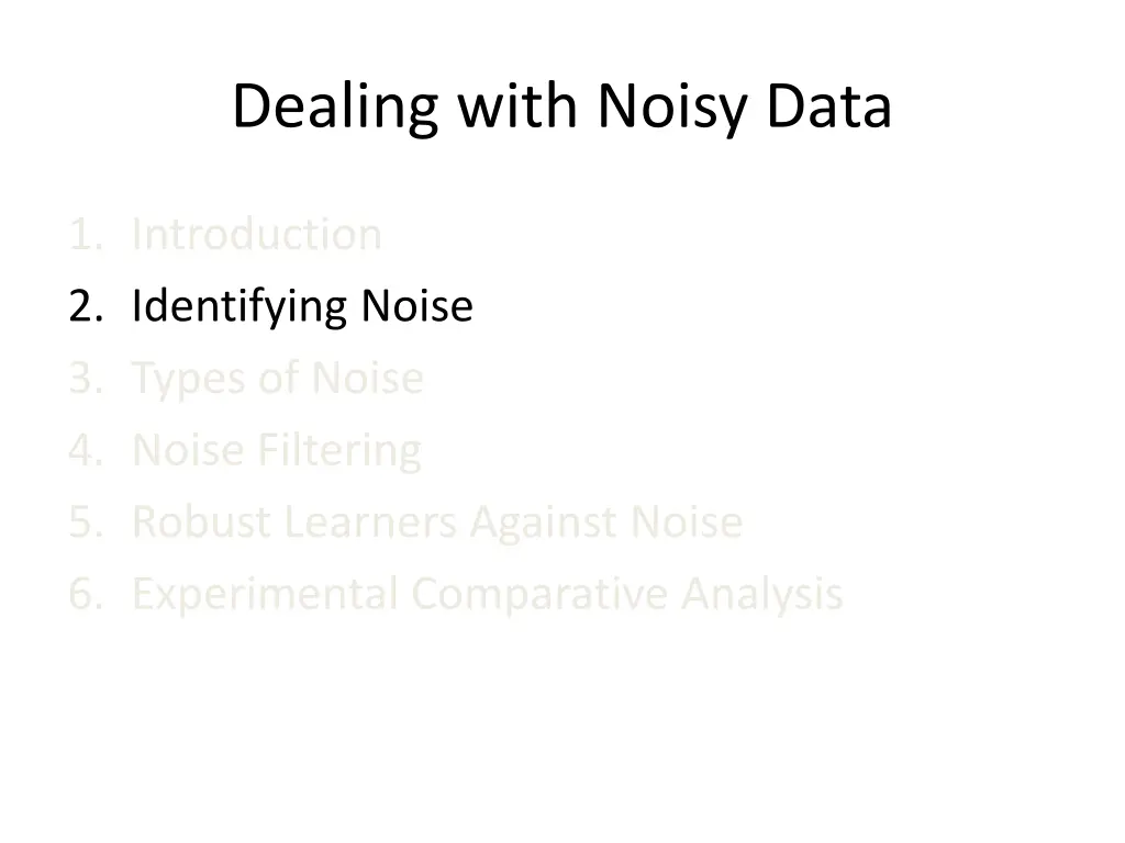 dealing with noisy data 3