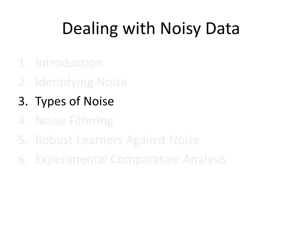 dealing with noisy data 4