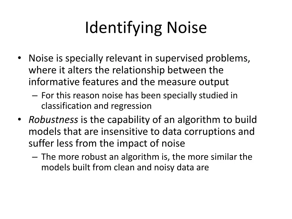 identifying noise 1