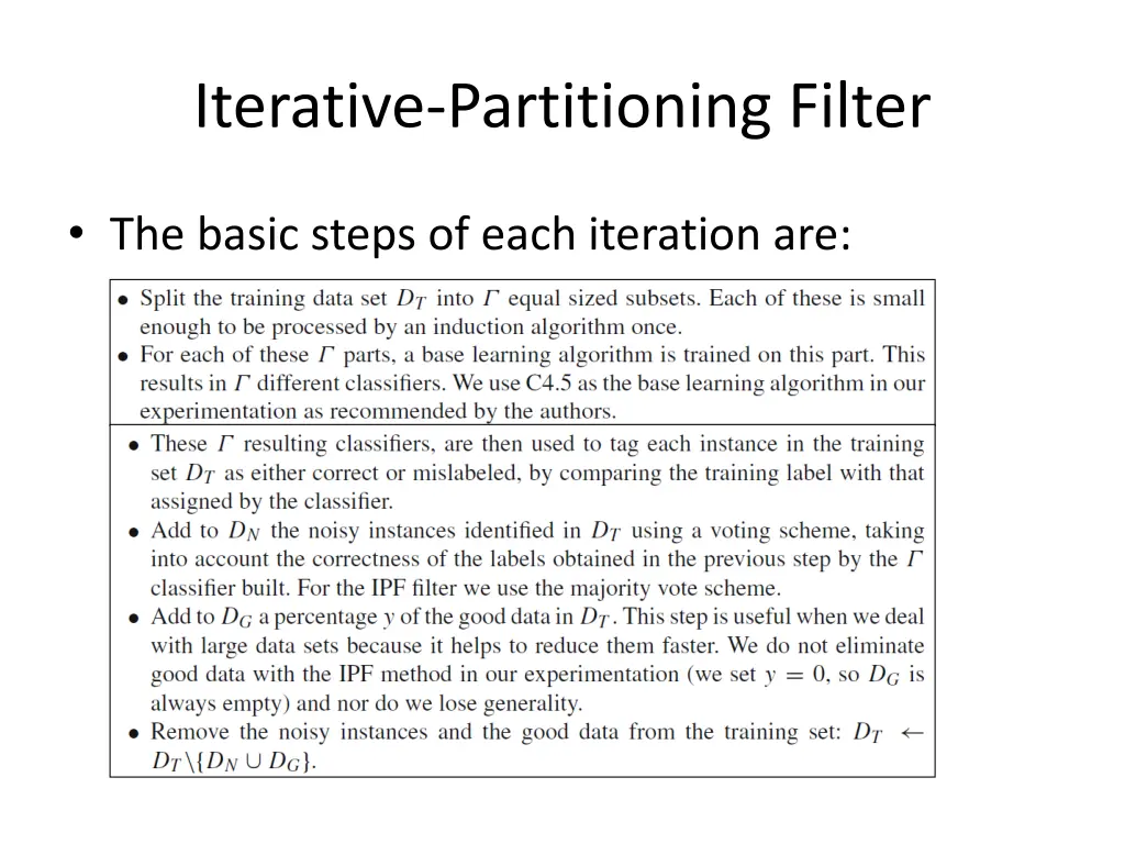 iterative partitioning filter 1