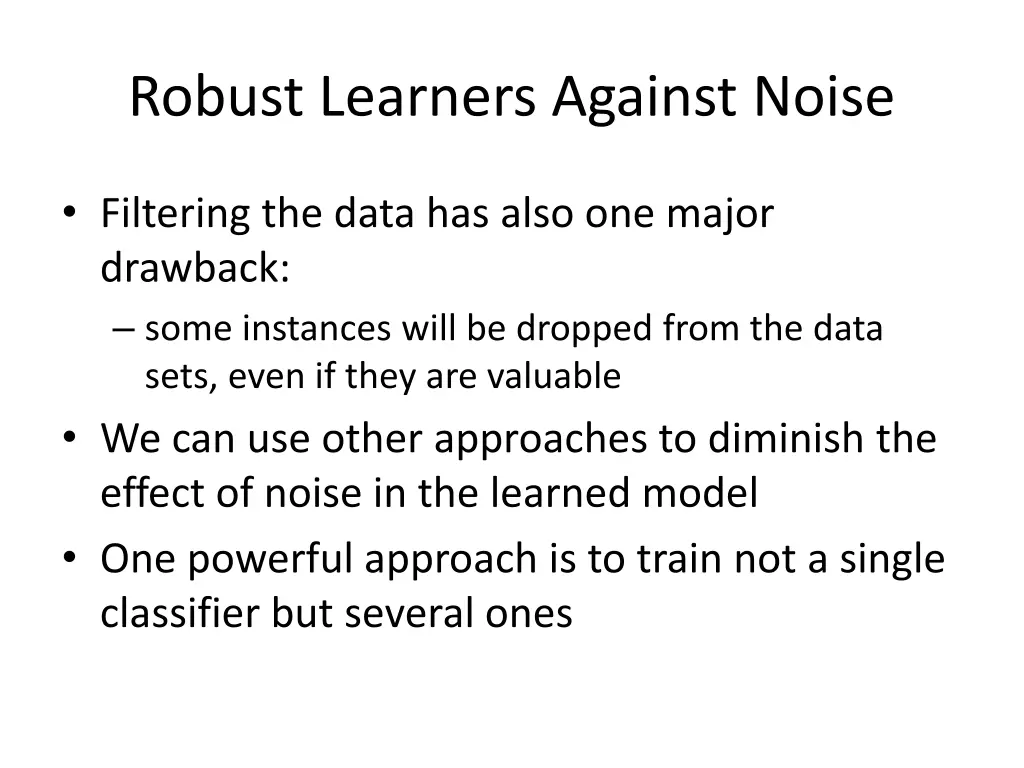 robust learners against noise