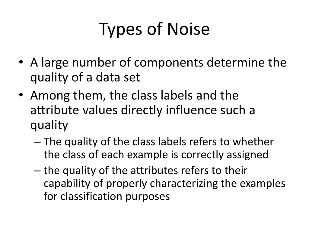 types of noise