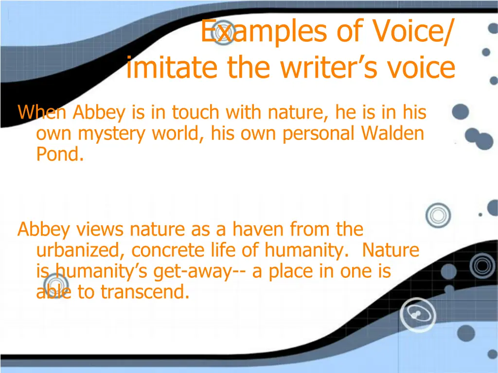 examples of voice imitate the writer s voice