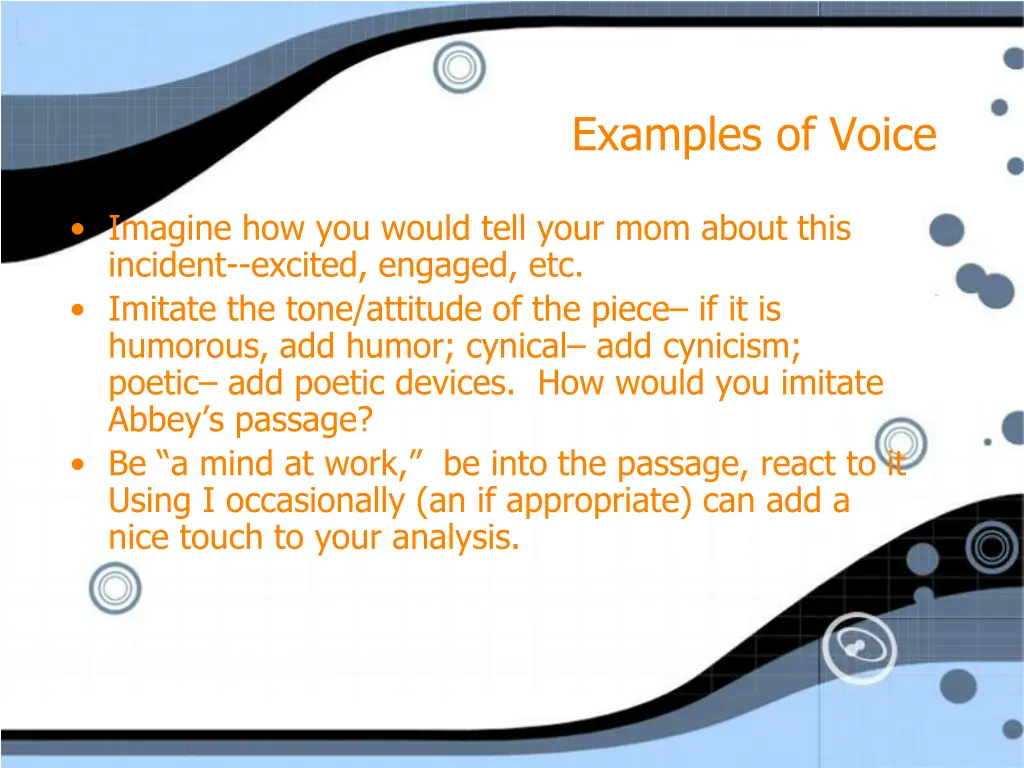 examples of voice