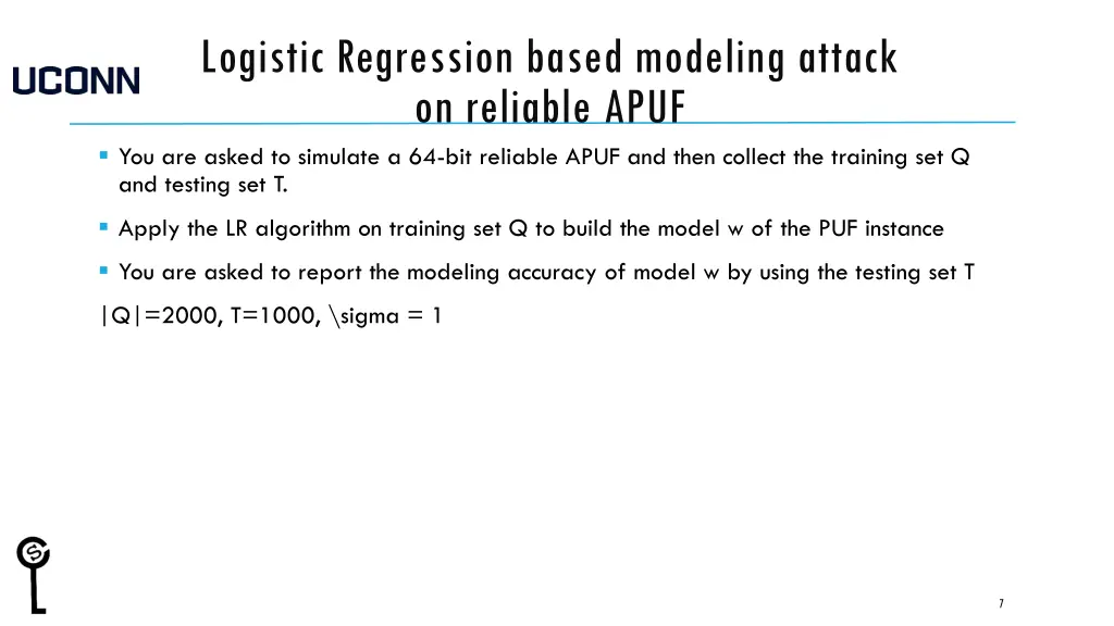 logistic regression based modeling attack