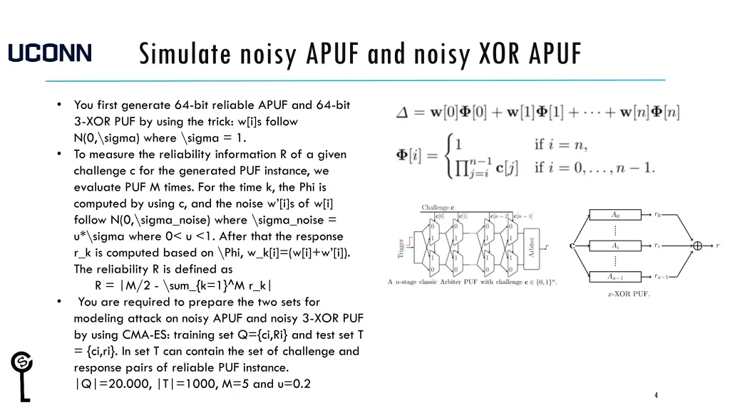 simulate noisy apuf and noisy xor apuf