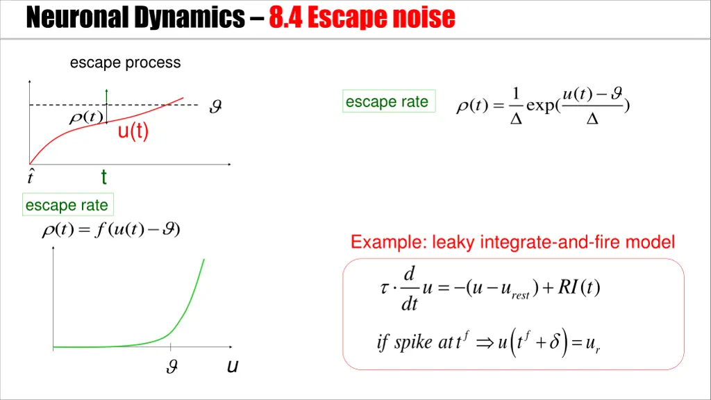 neuronal dynamics 8 4escape noise