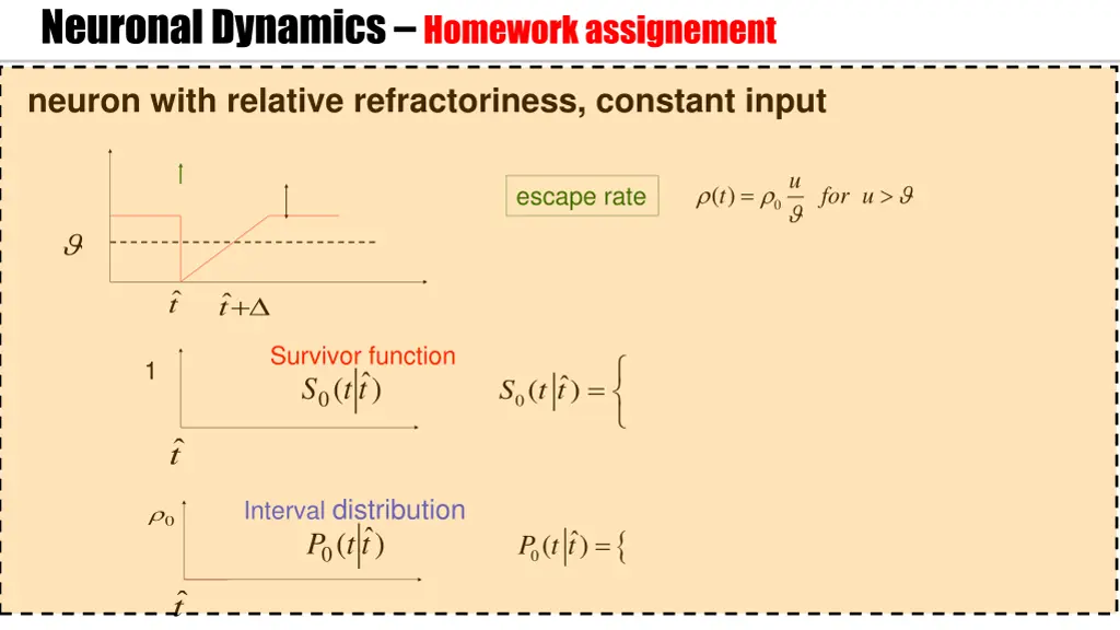 neuronal dynamics homework assignement