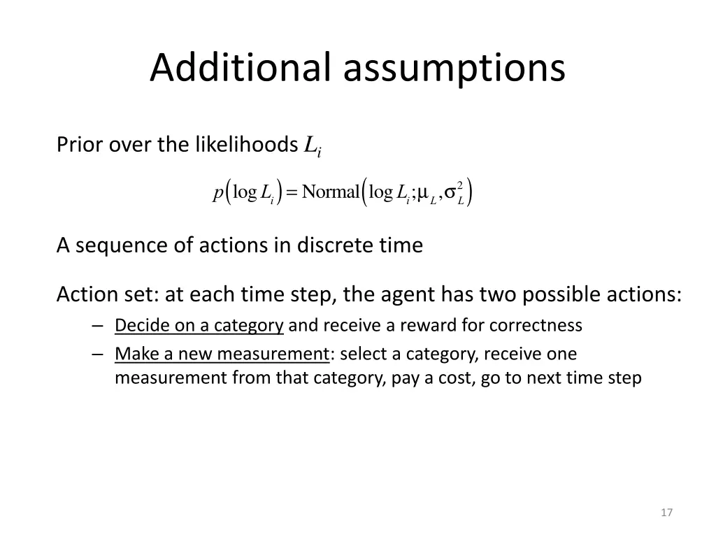 additional assumptions 1