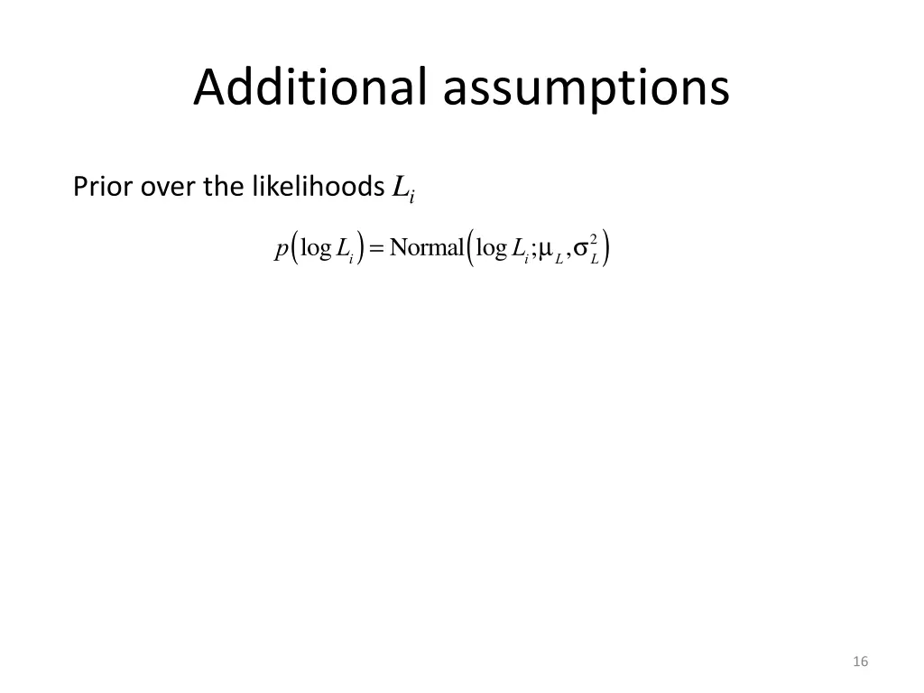 additional assumptions