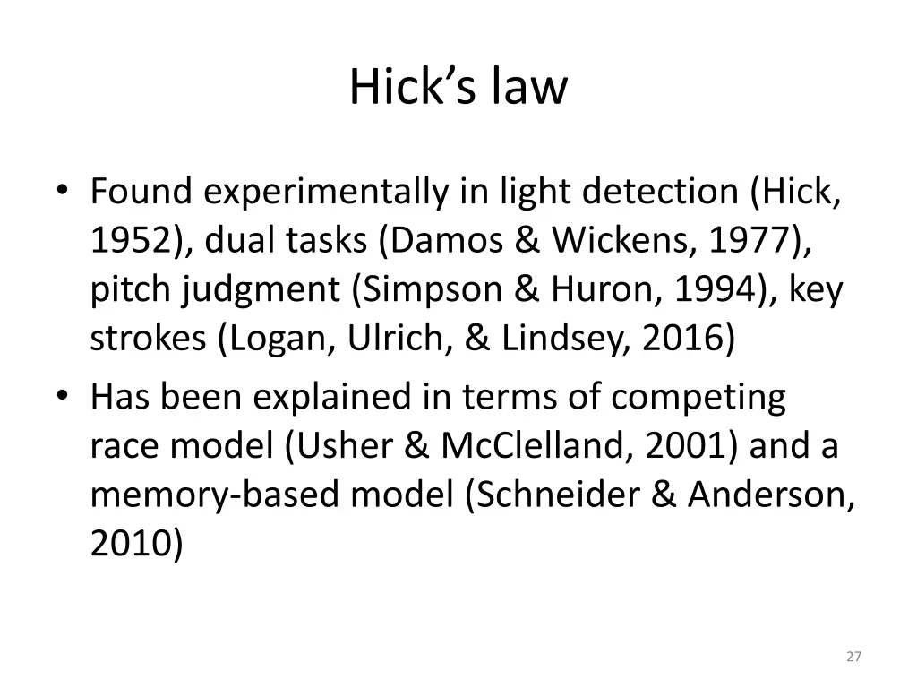 hick s law 1