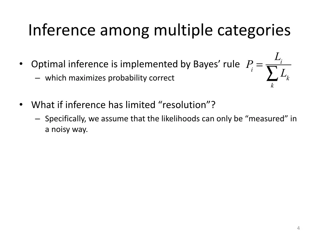 inference among multiple categories 1