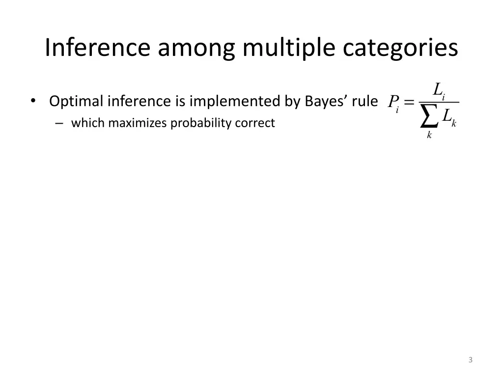 inference among multiple categories