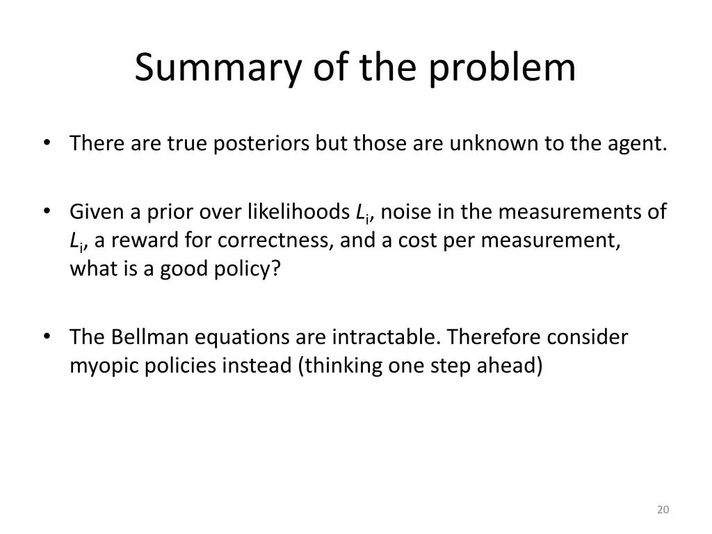 summary of the problem 2