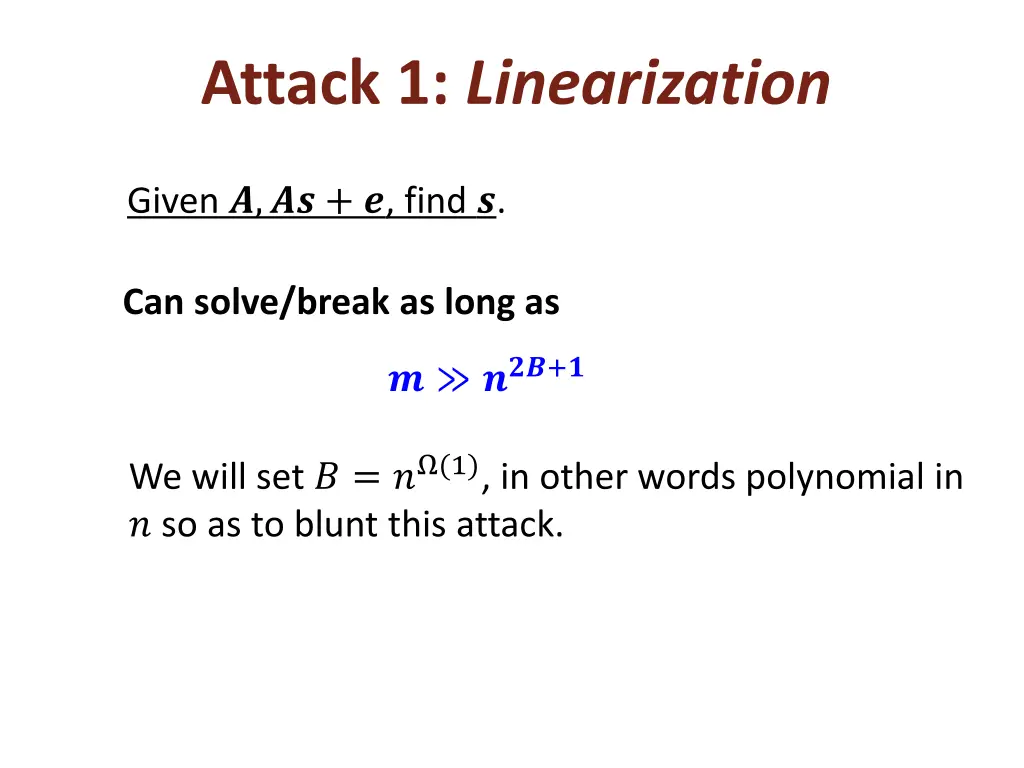 attack 1 linearization 8