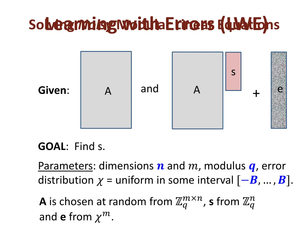 solving noisy modular linear equations learning