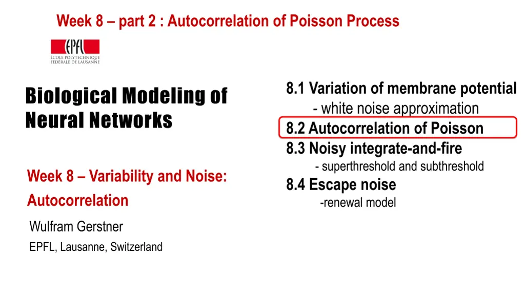 week 8 part 2 autocorrelation of poisson process