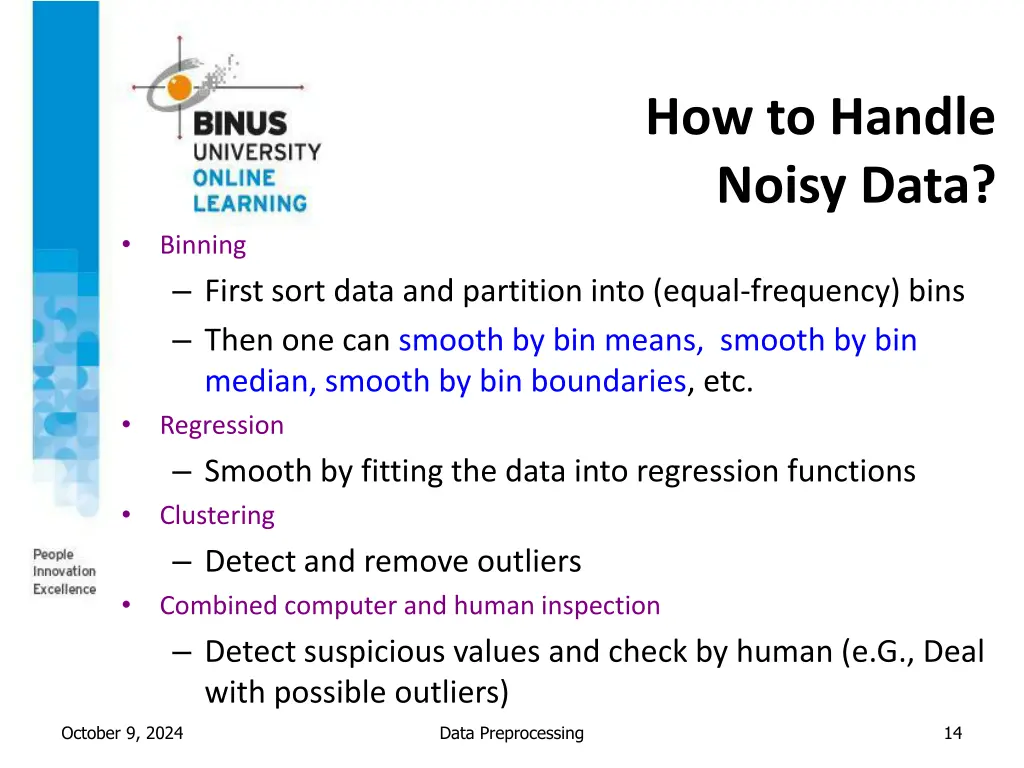 how to handle noisy data