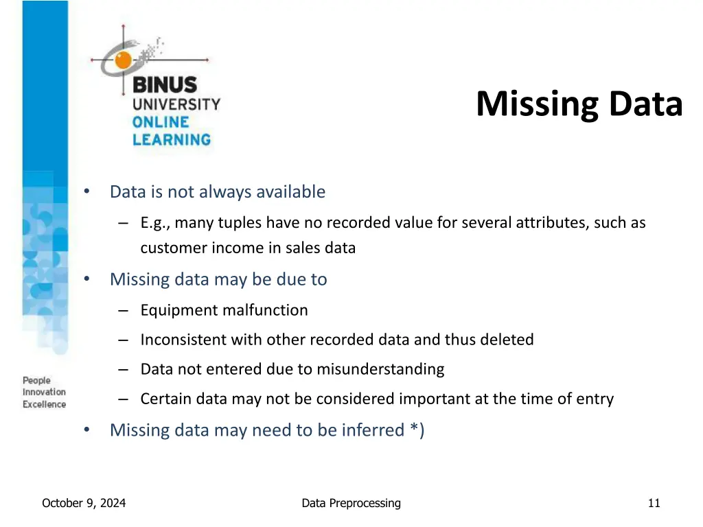 missing data