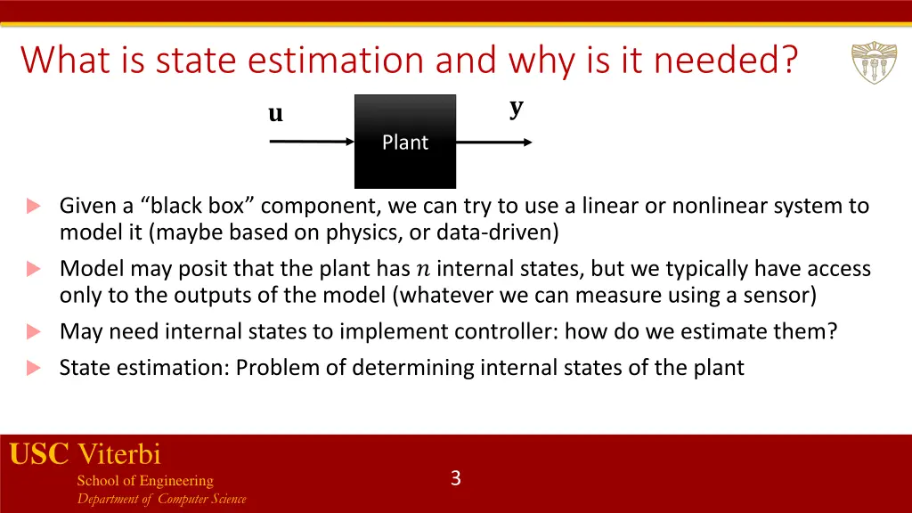 what is state estimation and why is it needed