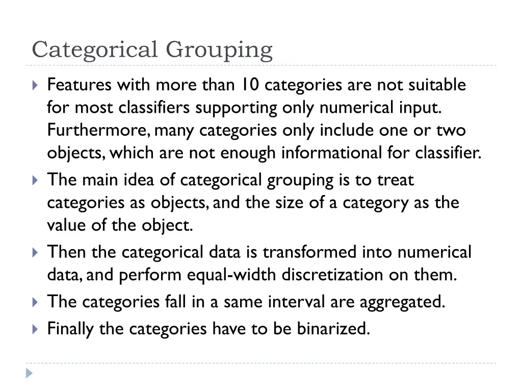 categorical grouping