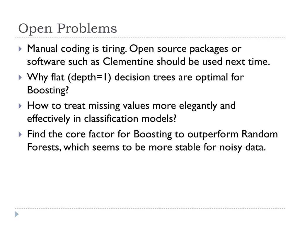 open problems