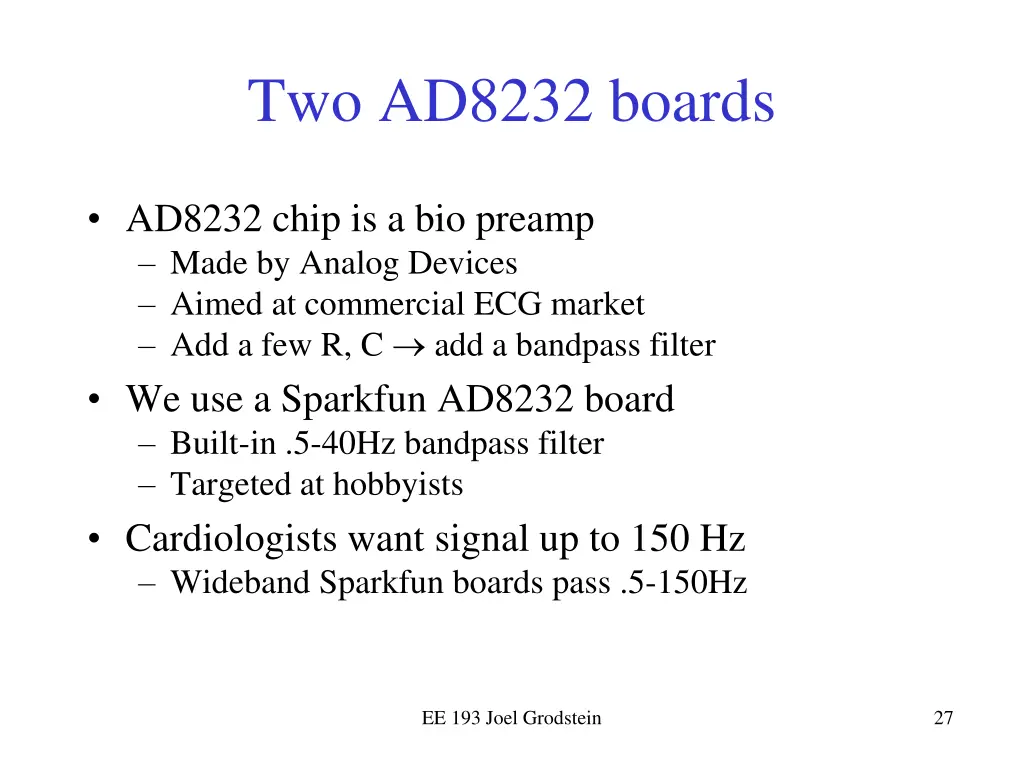 two ad8232 boards