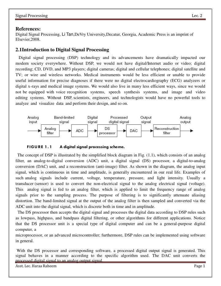 signal processing