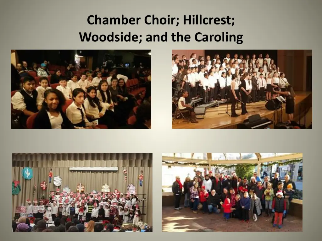 chamber choir hillcrest woodside and the caroling