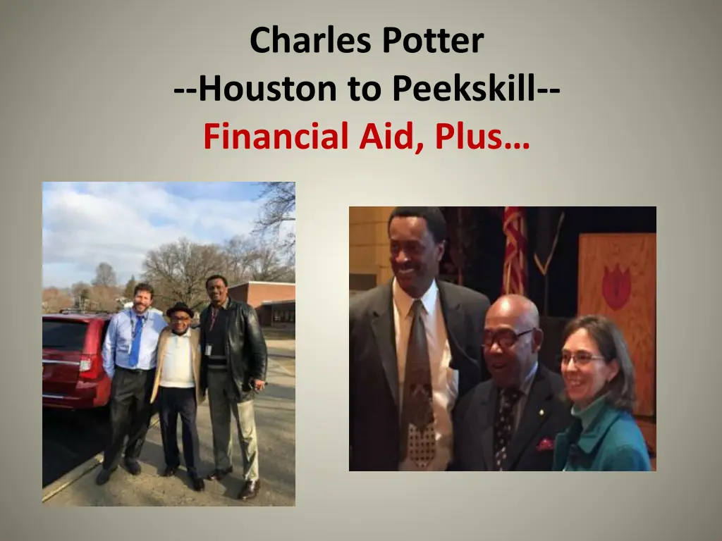 charles potter houston to peekskill financial