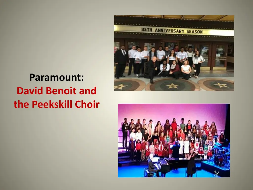 paramount david benoit and the peekskill choir