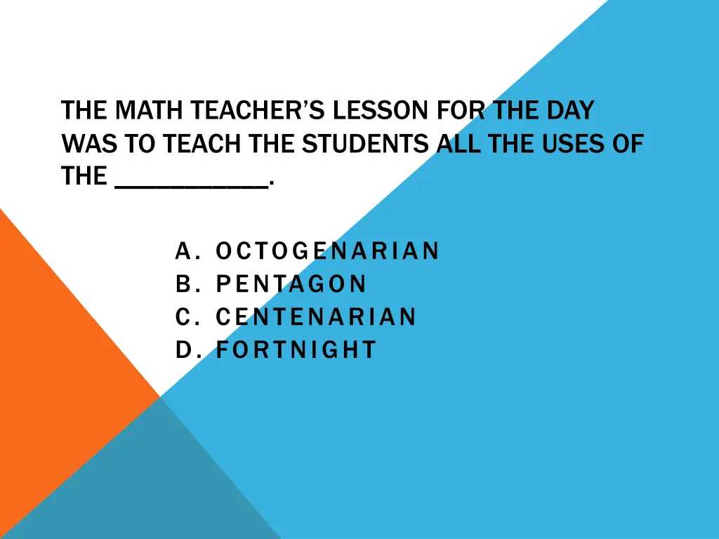 the math teacher s lesson