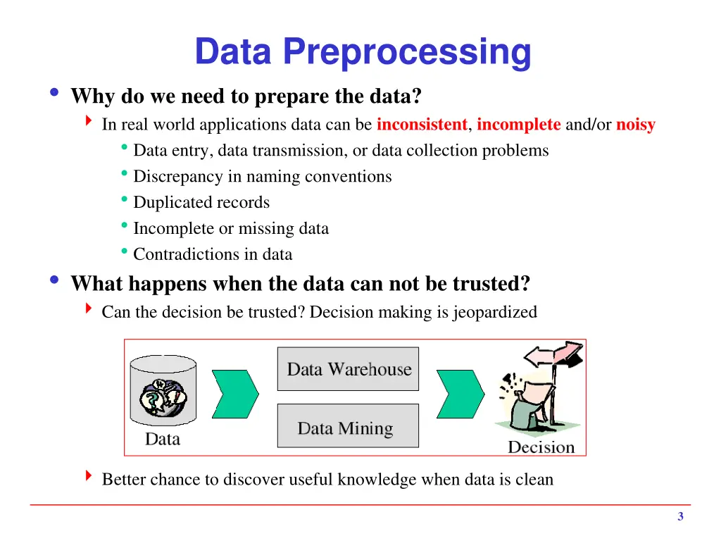 data preprocessing why do we need to prepare