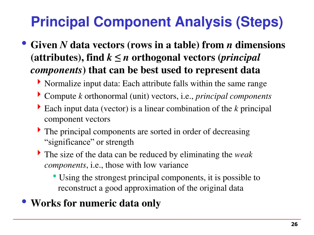 principal component analysis steps