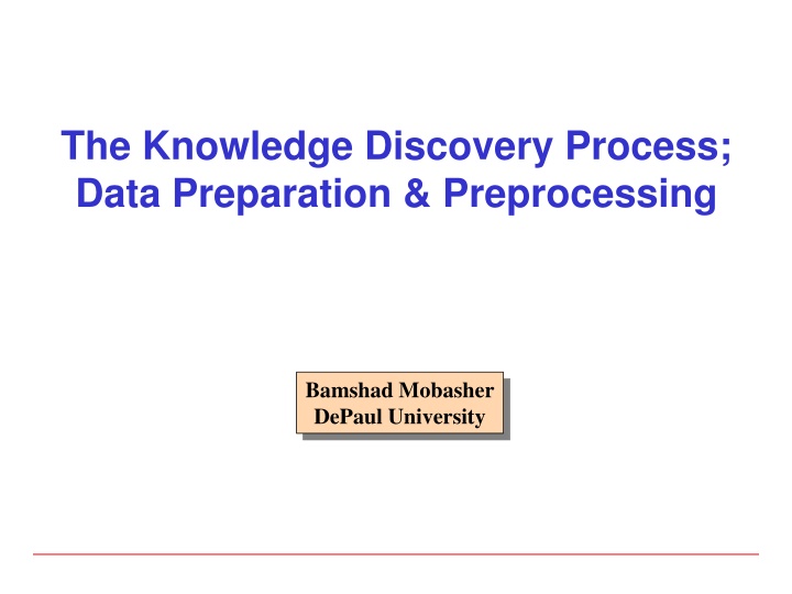 the knowledge discovery process data preparation