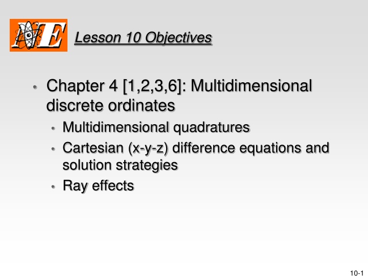 lesson 10 objectives