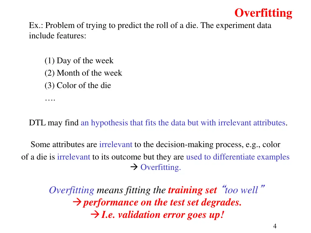 overfitting