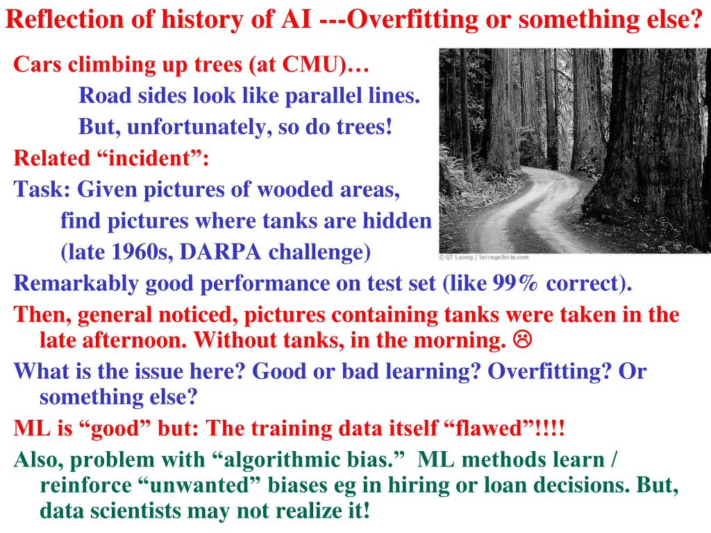 reflection of history of ai overfitting