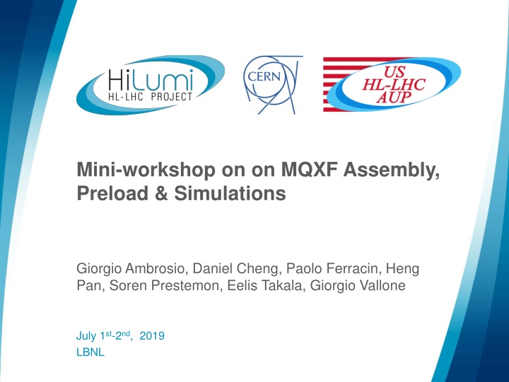 mini workshop on on mqxf assembly preload