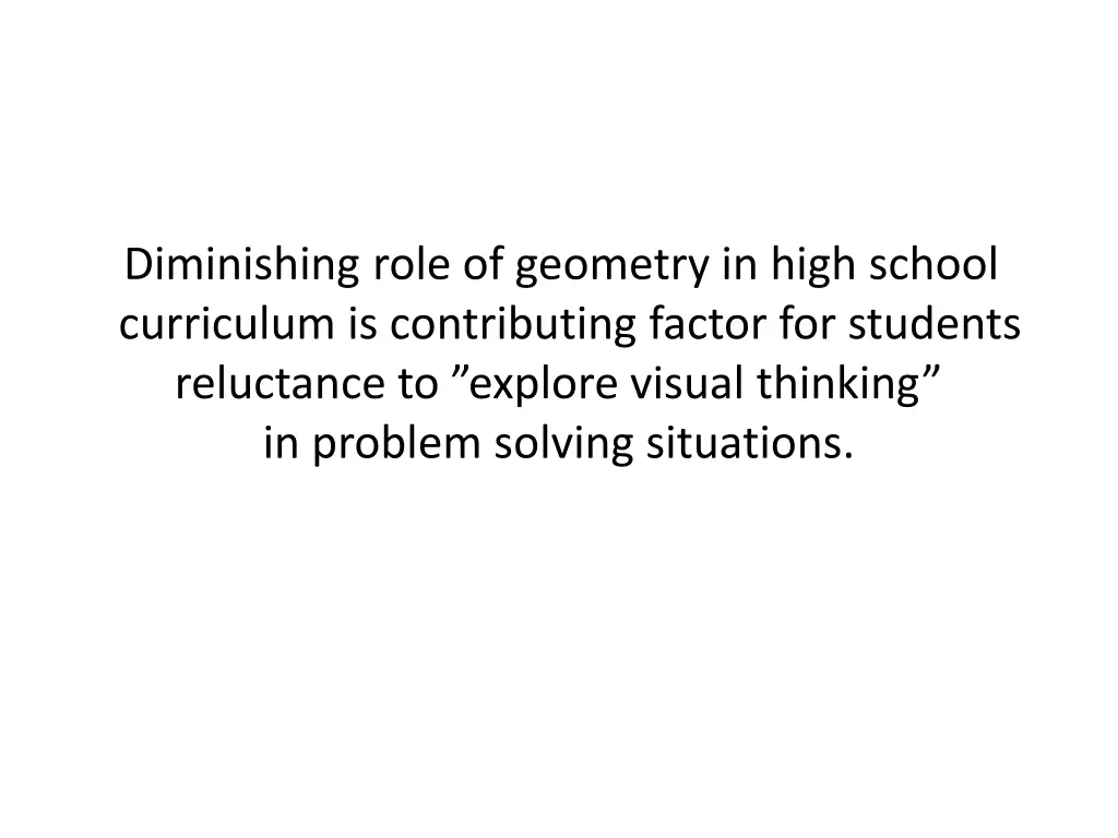 diminishing role of geometry in high school