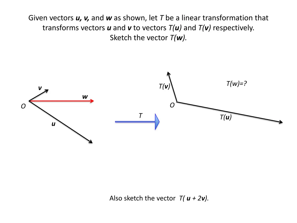 given vectors u v and w as shown