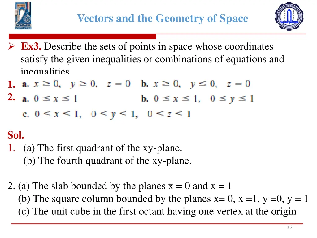 vectors and the geometry of space 14