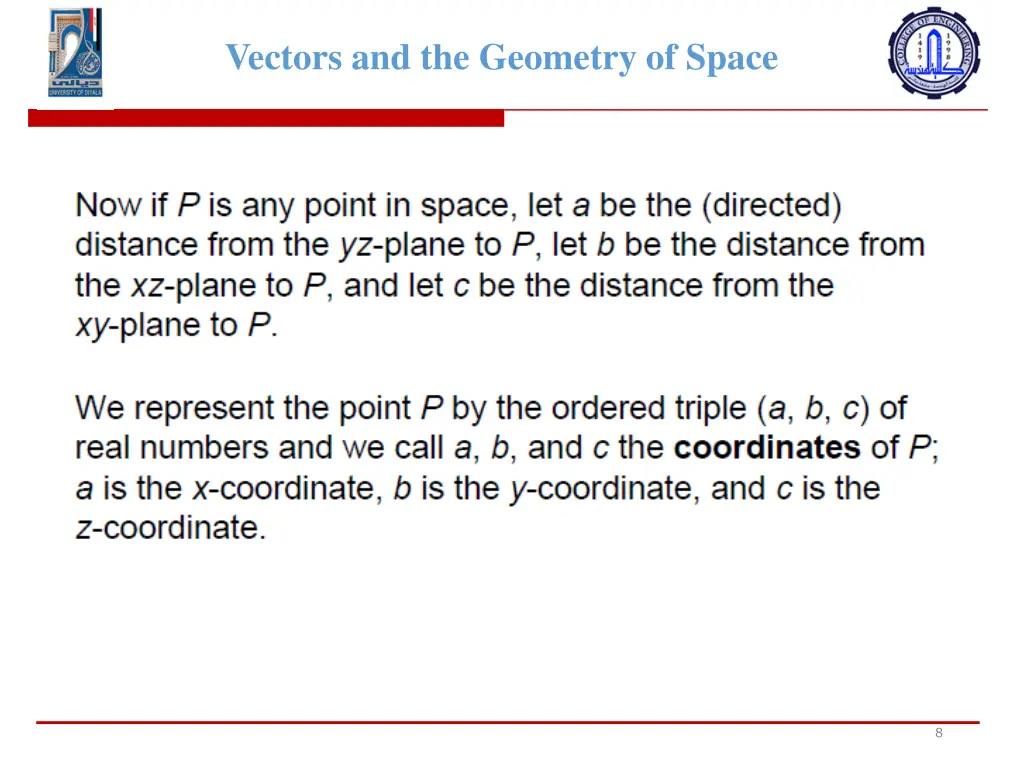 vectors and the geometry of space 6