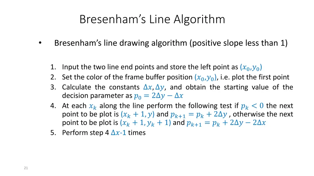 bresenham s line algorithm